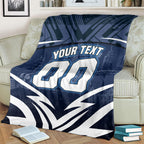 Personalised Carlton Blues Football Blanket Superhero Comic Art Dark Geometric City