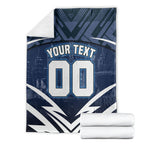 Personalised Carlton Blues Football Blanket Superhero Comic Art Dark Geometric City