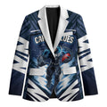 Personalised Carlton Blues Football Blazer Superhero Comic Art Dark Geometric City