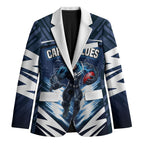 Personalised Carlton Blues Football Blazer Superhero Comic Art Dark Geometric City