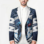 Personalised Carlton Blues Football Blazer Superhero Comic Art Dark Geometric City