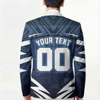 Personalised Carlton Blues Football Blazer Superhero Comic Art Dark Geometric City
