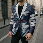 Personalised Carlton Blues Football Blazer Superhero Comic Art Dark Geometric City