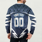Personalised Carlton Blues Football Button Sweatshirt Superhero Comic Art Dark Geometric City