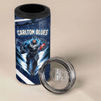 Personalised Carlton Blues Football 4 in 1 Can Cooler Tumbler Superhero Comic Art Dark Geometric City
