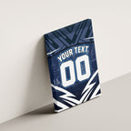 Personalised Carlton Blues Football Canvas Wall Art Superhero Comic Art Dark Geometric City