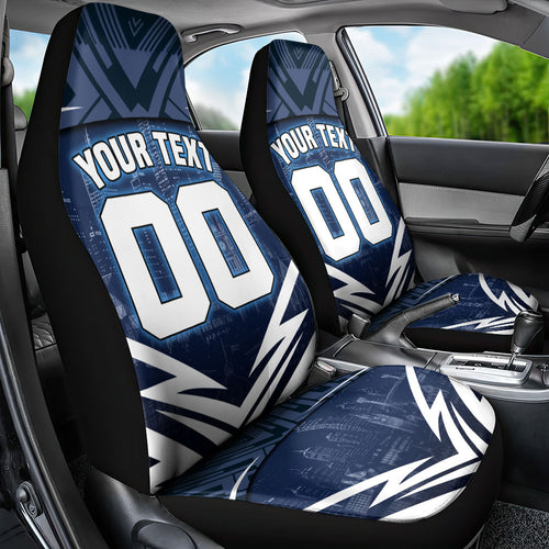 Personalised Carlton Blues Football Car Seat Cover Superhero Comic Art Dark Geometric City