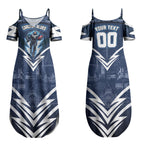 Personalised Carlton Blues Football Couples Matching Summer Maxi Dress and Hawaiian Shirt Superhero Comic Art Dark Geometric City