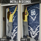 Personalised Carlton Blues Football Door Cover Superhero Comic Art Dark Geometric City