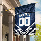 Personalised Carlton Blues Football Garden Flag Superhero Comic Art Dark Geometric City
