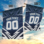 Personalised Carlton Blues Football Garden Flag Superhero Comic Art Dark Geometric City