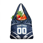 Personalised Carlton Blues Football Grocery Bag Superhero Comic Art Dark Geometric City