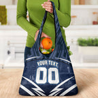 Personalised Carlton Blues Football Grocery Bag Superhero Comic Art Dark Geometric City