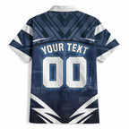 Personalised Carlton Blues Football Hawaiian Shirt Superhero Comic Art Dark Geometric City