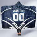 Personalised Carlton Blues Football Hooded Blanket Superhero Comic Art Dark Geometric City