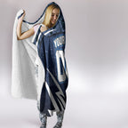 Personalised Carlton Blues Football Hooded Blanket Superhero Comic Art Dark Geometric City