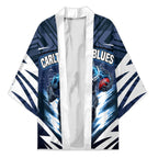 Personalised Carlton Blues Football Kimono Superhero Comic Art Dark Geometric City
