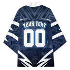 Personalised Carlton Blues Football Kimono Superhero Comic Art Dark Geometric City