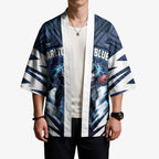 Personalised Carlton Blues Football Kimono Superhero Comic Art Dark Geometric City