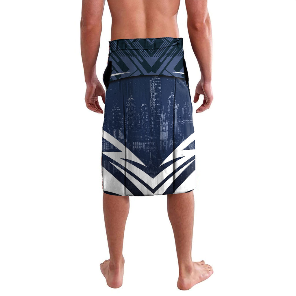 Personalised Carlton Blues Football Lavalava Superhero Comic Art Dark Geometric City