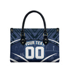 Personalised Carlton Blues Football Leather Bag Superhero Comic Art Dark Geometric City