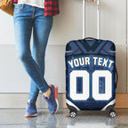 Personalised Carlton Blues Football Luggage Cover Superhero Comic Art Dark Geometric City