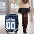 Personalised Carlton Blues Football Luggage Cover Superhero Comic Art Dark Geometric City