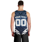 Personalised Carlton Blues Football Men Tank Top Superhero Comic Art Dark Geometric City