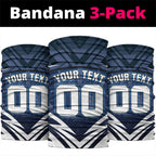 Personalised Carlton Blues Football Neck Gaiter Superhero Comic Art Dark Geometric City