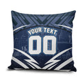 Personalised Carlton Blues Football Pillow Cover Superhero Comic Art Dark Geometric City