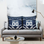 Personalised Carlton Blues Football Pillow Cover Superhero Comic Art Dark Geometric City