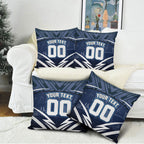 Personalised Carlton Blues Football Pillow Cover Superhero Comic Art Dark Geometric City