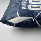 Personalised Carlton Blues Football Pillow Cover Superhero Comic Art Dark Geometric City