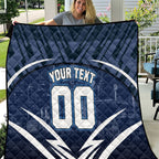 Personalised Carlton Blues Football Quilt Superhero Comic Art Dark Geometric City