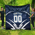 Personalised Carlton Blues Football Quilt Superhero Comic Art Dark Geometric City