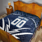 Personalised Carlton Blues Football Quilt Superhero Comic Art Dark Geometric City