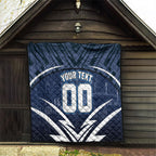 Personalised Carlton Blues Football Quilt Superhero Comic Art Dark Geometric City