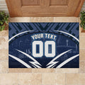 Personalised Carlton Blues Football Rubber Doormat Superhero Comic Art Dark Geometric City
