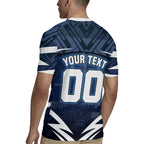 Personalised Carlton Blues Football Rugby Jersey Superhero Comic Art Dark Geometric City