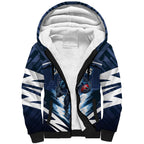 Personalised Carlton Blues Football Sherpa Hoodie Superhero Comic Art Dark Geometric City