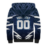 Personalised Carlton Blues Football Sherpa Hoodie Superhero Comic Art Dark Geometric City