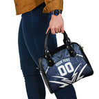 Personalised Carlton Blues Football Shoulder Handbag Superhero Comic Art Dark Geometric City