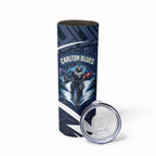 Personalised Carlton Blues Football Skinny Tumbler Superhero Comic Art Dark Geometric City