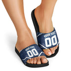 Personalised Carlton Blues Football Slide Sandals Superhero Comic Art Dark Geometric City