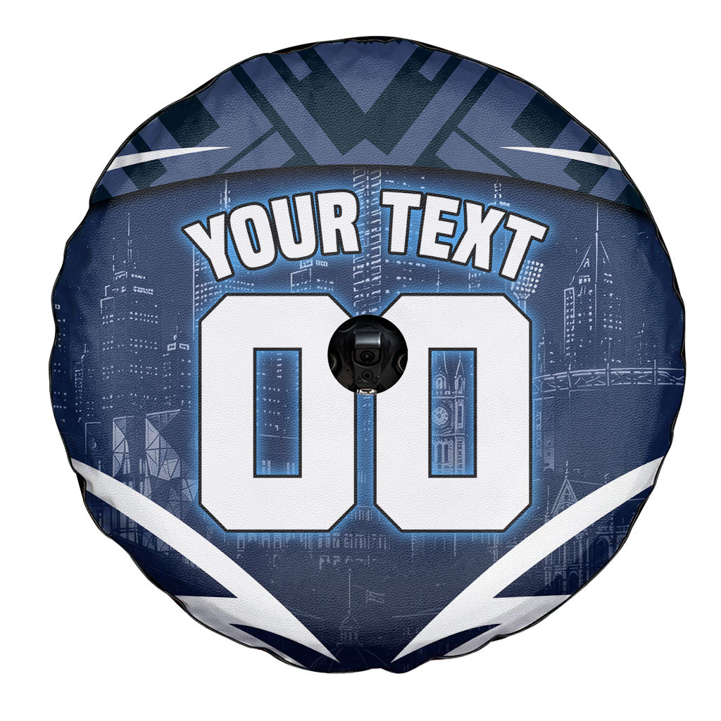 Personalised Carlton Blues Football Spare Tire Cover Superhero Comic Art Dark Geometric City