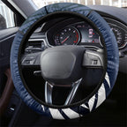 Carlton Blues Football Steering Wheel Cover Superhero Comic Art Dark Geometric City