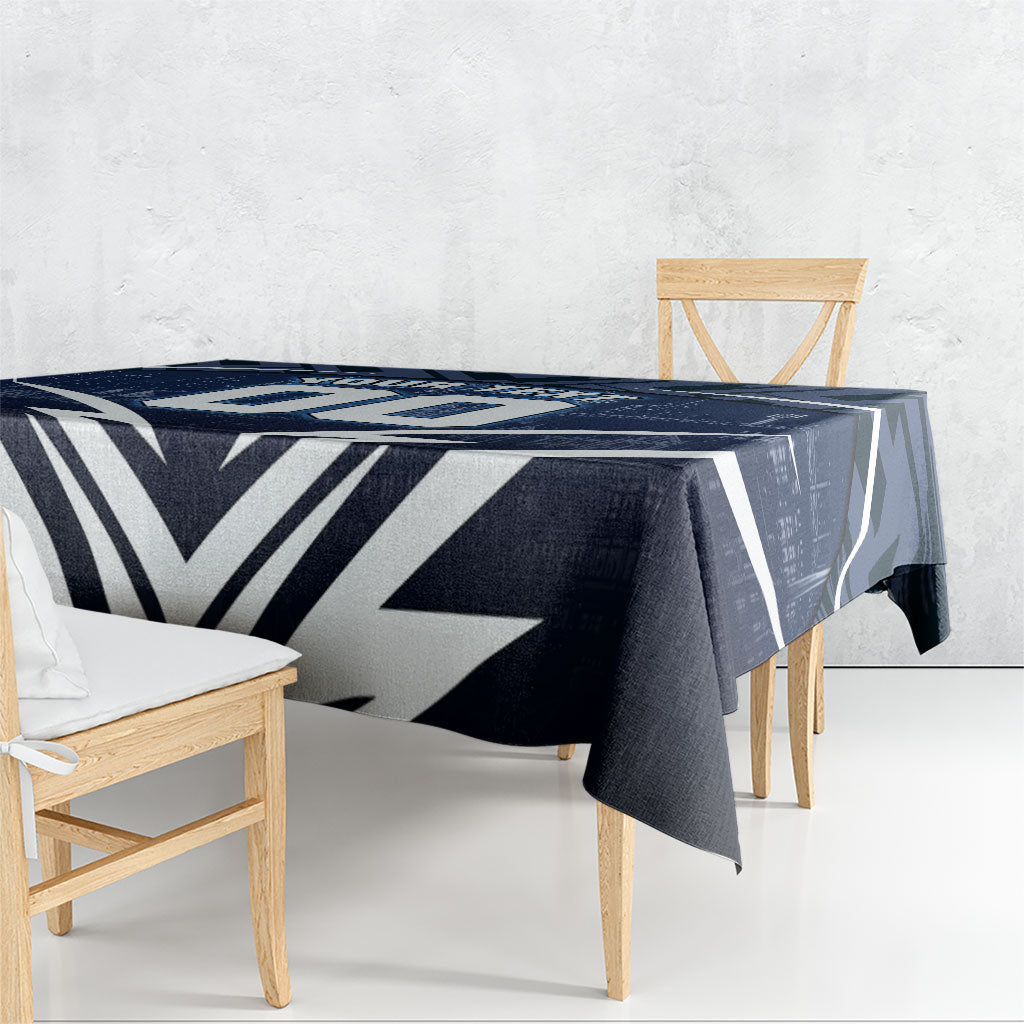 Personalised Carlton Blues Football Tablecloth Superhero Comic Art Dark Geometric City