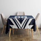 Personalised Carlton Blues Football Tablecloth Superhero Comic Art Dark Geometric City