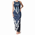 Personalised Carlton Blues Football Tank Maxi Dress Superhero Comic Art Dark Geometric City