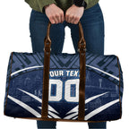 Personalised Carlton Blues Football Travel Bag Superhero Comic Art Dark Geometric City